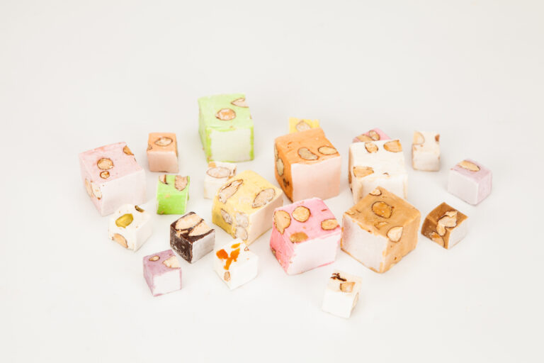Cube 20g non emballé (Nature, Amande pistache, Citron, Pistache, Framboise, Orange, Chocolat, Caramel beurre salé, Cassis, Myrtille, Spéculoos, Violette)