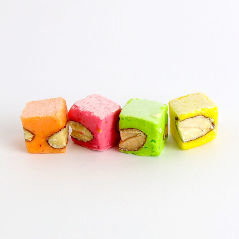 Cubes assortiment aromatisé 4g (framboise, orange, citron, pistache)