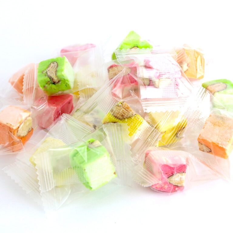 Cubes assortiment aromatisé 4g (framboise, orange, citron, pistache)